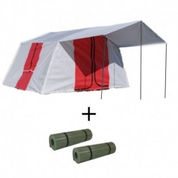 İki Oda Kamp Çadırı + 2 Adet Kamp Mat