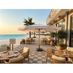 3x3 Krem Rengi Cafe Restaurant Teras Bahçe Şemsiyesi