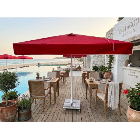 4.5 x 4.5 Kırmızı Cafe Restoran Teras Bahçe Şemsiyesi