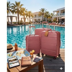 3 lü  silikon kırılmaz bavul seti